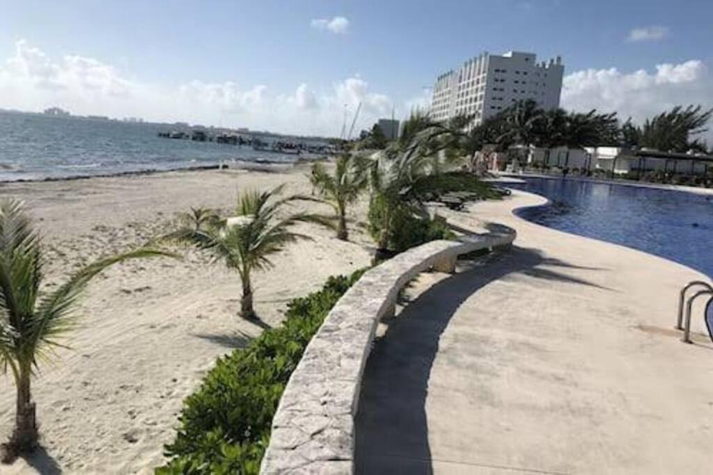 Hermoso Condo De 2 Habitaciones Frente Al Caribe Κανκούν Εξωτερικό φωτογραφία